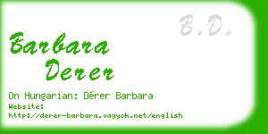 barbara derer business card